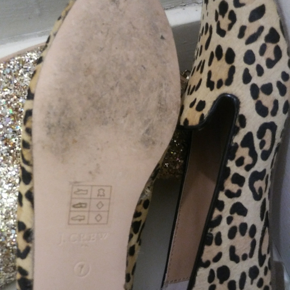 JCrew factory leopard loafers